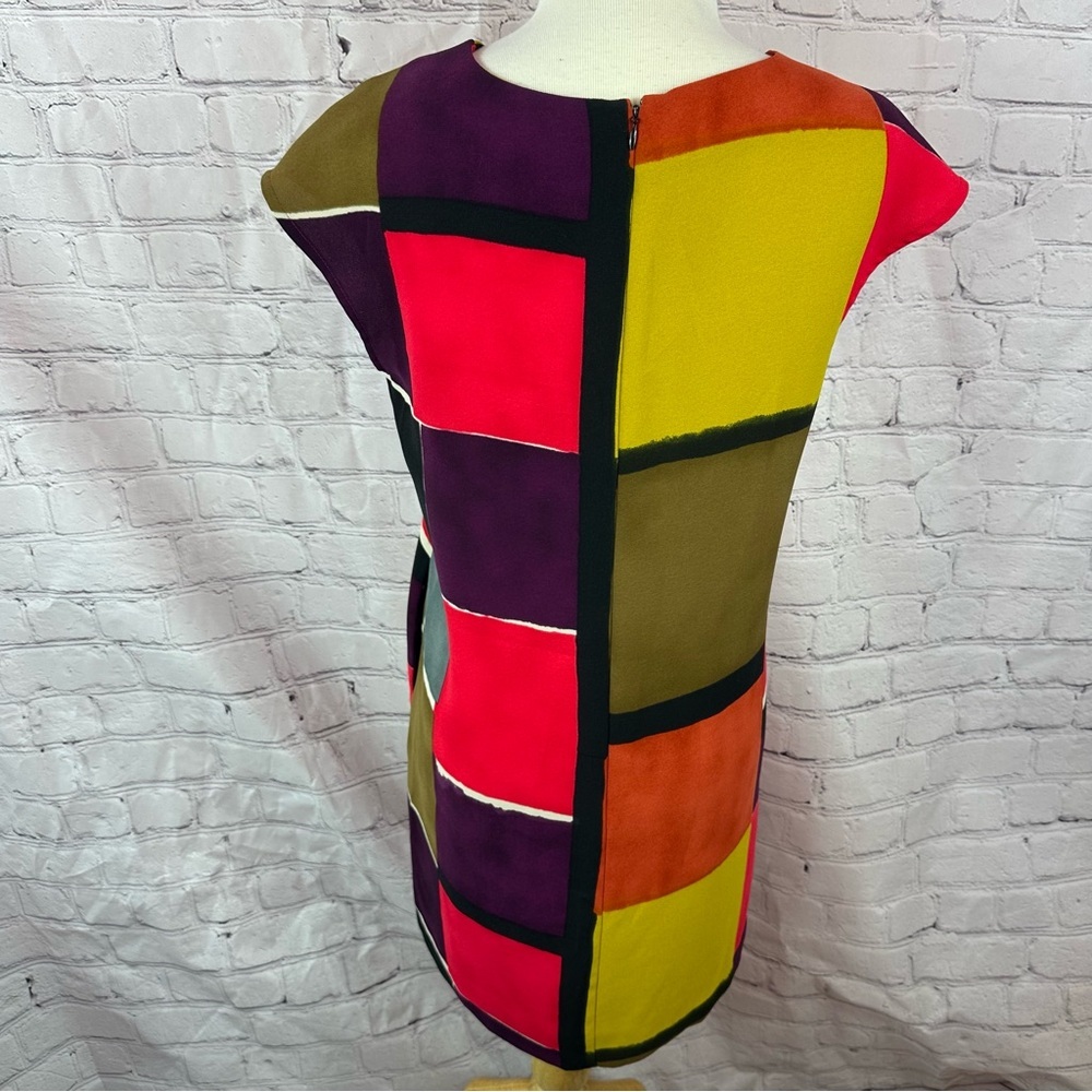Loft Ann Taylor Color Block Midi Shift Dress Sz 2… - image 4